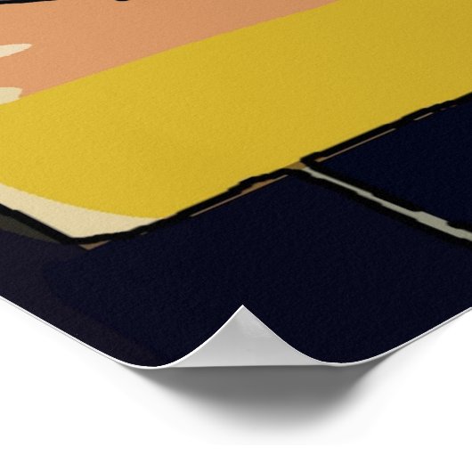 Abstract, wijn in palm poster (Hoek)