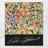 Abstract Wijnlabel Wijn Etiket (Enkel label)