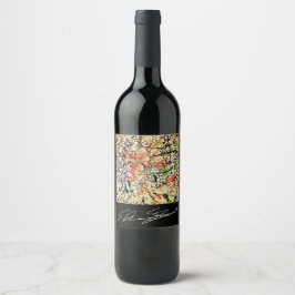 Abstract Wijnlabel Wijn Etiket