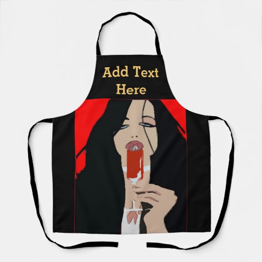 Abstract wijnontwerp voegt tekst toe, Schort (Voorkant)