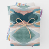 Abstract wikkelpapier Flat Sheet Set van 3 Inpakpapier Vel (In situ)