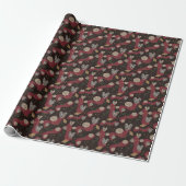 Abstract wild naadloos patroon cadeaupapier (Uitgerold)