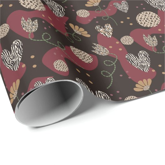 Abstract wild naadloos patroon cadeaupapier (Rol Hoek)