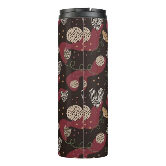 Abstract wild naadloos patroon thermosbeker (Achterkant)