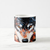 Abstract Wild Spirit Wolf Koffiemok (Center)