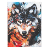 Abstract Wild Spirit Wolf Tafelkleed (Voorkant)