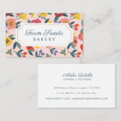 Abstract Wildflower Foliage & Bijen Patroon Visitekaartje (Voorkant / Achterkant)