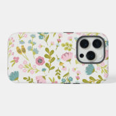 Abstract Wildflower-patroon iPhone Hoesje (Achterkant horizontaal)