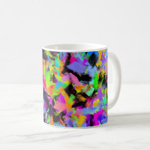 Abstract Willekeurige Rommelige Verf Kleur Explosi Koffiemok