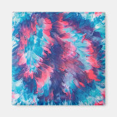 Abstract Wind Blown Peace Sign Paars Roze Magneten (Voorkant)