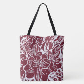 Abstract winkelstrand voor Floral Art Grocery Tote Bag (Achterkant)