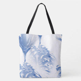 Abstract winkelstrand voor Floral Art Grocery Tote Bag