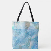Abstract winkelstrand voor Floral Art Grocery Tote Bag (Voorkant)