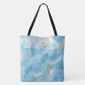 Abstract winkelstrand voor Floral Art Grocery Tote Bag (Achterkant)