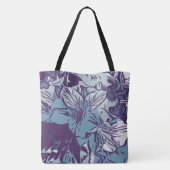 Abstract winkelstrand voor Floral Art Grocery Tote Bag (Achterkant)