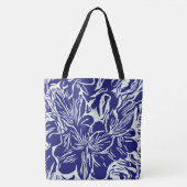 Abstract winkelstrand voor Floral Art Grocery Tote Bag (Voorkant)