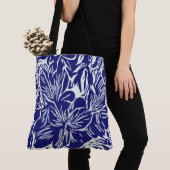 Abstract winkelstrand voor Floral Art Grocery Tote Bag (Dichtbij)