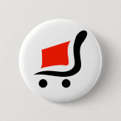 abstract winkelwagentje ronde button 5,7 cm (Voorkant)