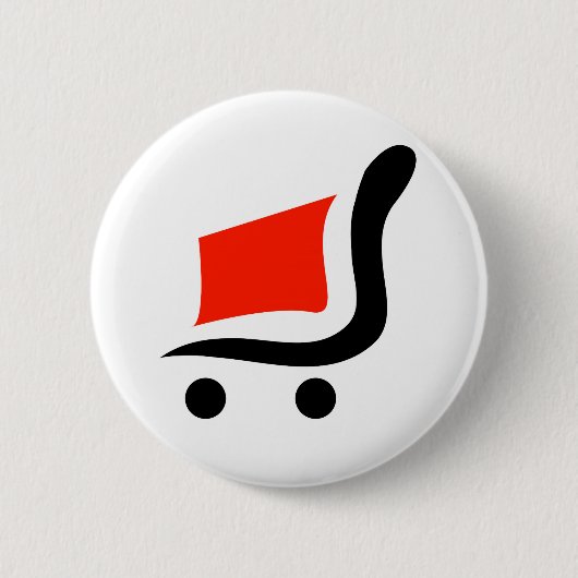 abstract winkelwagentje ronde button 5,7 cm (Voorkant)