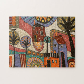 Abstract Winter Jigsaw Puzzle by Karla Gerard Legpuzzel