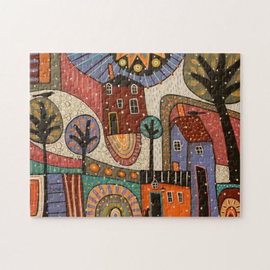 Abstract Winter Jigsaw Puzzle by Karla Gerard Legpuzzel (Horizontaal)