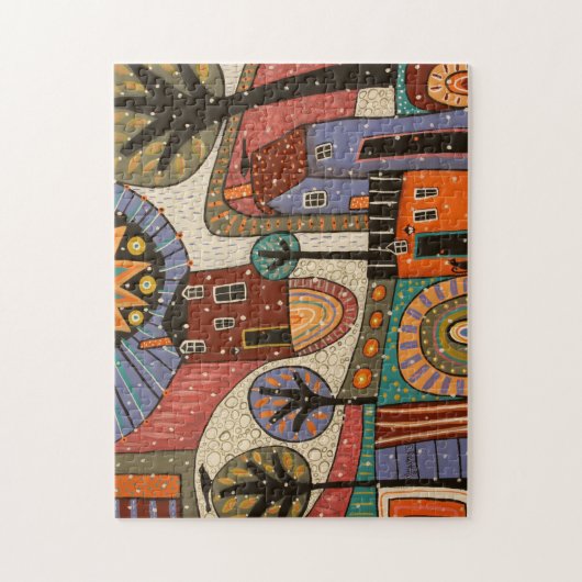 Abstract Winter Jigsaw Puzzle by Karla Gerard Legpuzzel (Verticaal)