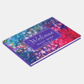 ABSTRACT Winter Paars | Kerststerren | WELKOM Gastenboek (Hoek)