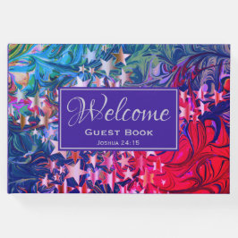 ABSTRACT Winter Paars | Kerststerren | WELKOM Gastenboek