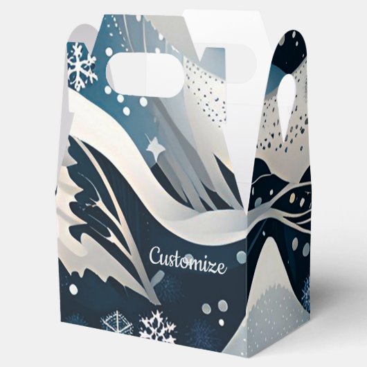 Abstract Winter Wonderland Gevel Bedankdoosjes (Geopend)