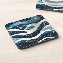 Abstract Winterwonderland Bier Onderzetter