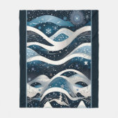 Abstract Winterwonderland Fleece Deken (Voorkant)