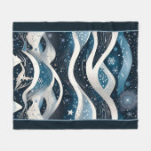 Abstract Winterwonderland Fleece Deken (Voorkant (Horizontaal))