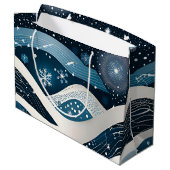 Abstract Winterwonderland Groot Cadeauzakje (Achterkant Gekanteld)