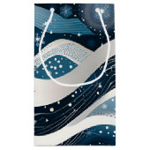 Abstract Winterwonderland Klein Cadeauzakje (Achterkant)