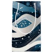 Abstract Winterwonderland Klein Cadeauzakje (Voorkant)