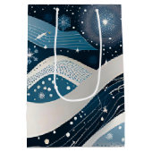 Abstract Winterwonderland Medium Cadeauzakje (Achterkant)
