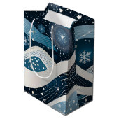 Abstract Winterwonderland Medium Cadeauzakje (Achterkant Gekanteld)