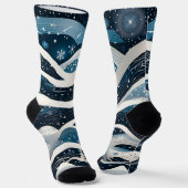 Abstract Winterwonderland Sokken (Gebogen)