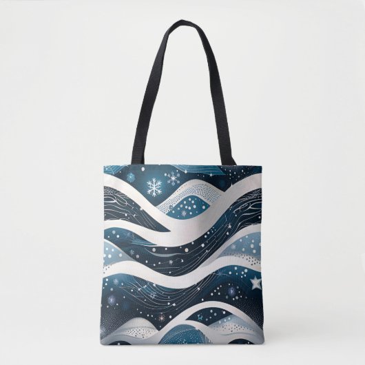 Abstract Winterwonderland Tote Bag (Voorkant)