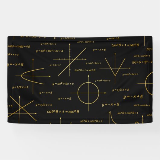 abstract wiskunde patroon spandoek (Horizontaal)