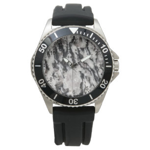 Abstract wit en zwart vlekken patroon horloge
