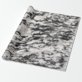 Abstract wit en zwart vlekpapier cadeaupapier (Uitgerold)