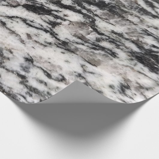 Abstract wit en zwart vlekpapier cadeaupapier (Hoek)