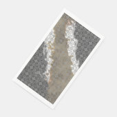 Abstract wit, grijs, Bronze, Gold  patroon Servet (Hoek)