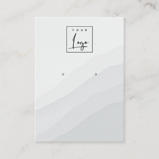 Abstract wit grijs golfbreker die Logo verdient Visitekaartje (Voorkant)