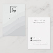 Abstract wit grijs golfbreker die Logo verdient Visitekaartje (Voorkant / Achterkant)