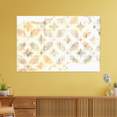 Abstract wit, grijs, Sinaasappel en blauw patroon Canvas Afdruk (Insitu (Woonkamer))