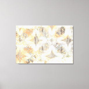 Abstract wit, grijs, Sinaasappel en blauw patroon Canvas Afdruk