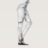 Abstract wit marmer leggings (Rechts)