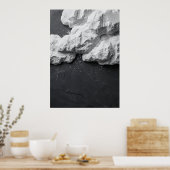 Abstract wit marmer rots sculpturale fijne kunst P Poster (Keuken)